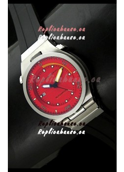 Porsche Design Diver Swiss Titanium Watch in Red Dial - Ultimate Mirror Replica