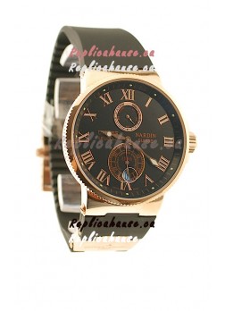 Ulysse Nardin Maxi Marine Chronometer Japanese Replica Rose Gold Watch