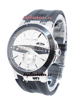 Ulysse Nardin Executive Dual Time Steel Black Watch