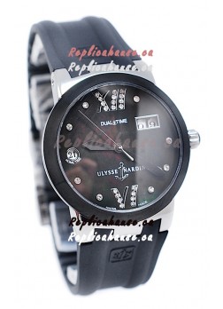 Ulysse Nardin Executive Dual Time Diamond Black Watch