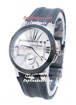 Ulysse Nardin Executive Dual Time Steel Black Watch