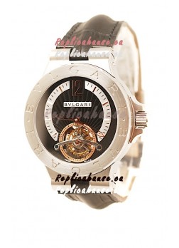 Bvlgari Grandes Diagono Complication Swiss Tourbillon Steel Watch