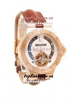 Bvlgari Grandes Diagono Complication Swiss Tourbillon Gold Watch