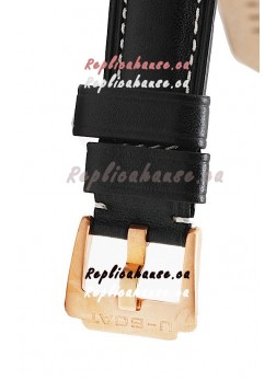 U-Boat Flightdeck Japanese Gold Replica Watch in Black Dial