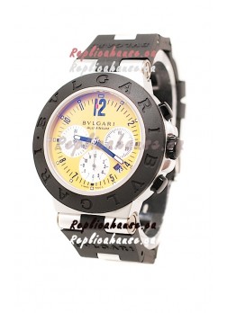 Bvlgari Aluminium Automatic Watch in Yellow Dial