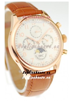 IWC Portuguese Perpetual Calander Swiss Rose Gold Watch