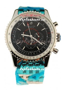 Breitling Montbrillant Japanese Replica Watch in Black Dial