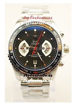 Tag Heuer Grand Carrera RS2 Japanese Replica Watch in Black Dial