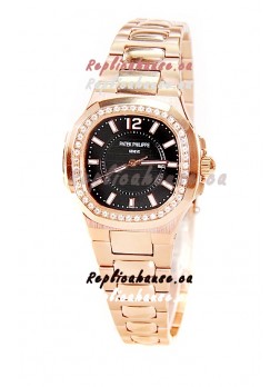 Patek Philippe Nautilus Ladies Replica Pink Gold Watch