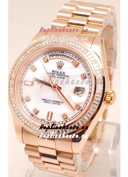 Rolex Day Date II Rose Gold Japanese Replica Watch