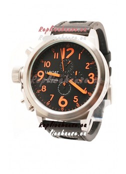 U-Boat Flightdeck Japanese Replica Watch in Orange Markers