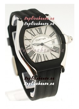 Cartier Roadster Japanese Replica Watch in White Dial