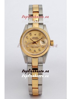 Rolex DateJust Two Tone Lady's Replica Watch