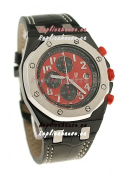 Audemars Piguet Royal Oak Offshore Limited Edition SingaporeGP 2008 Japanese PVD Watch in Red Dial