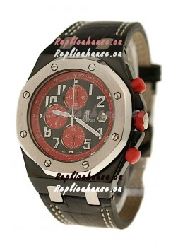 Audemars Piguet Royal Oak Offshore Limited Edition SingaporeGP 2008 Japanese PVD Watch in Black Dial