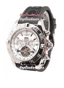 Breitling Chronograph Chronometre Japanese Tourbillon Watch in White Dial
