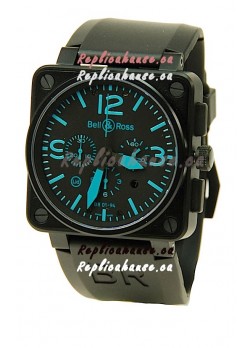 Bell and Ross BR01-94 Edition Swiss Replica Automatic Watch in Blue Markers