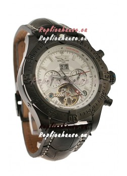 Breitling Chronometre Tourbillon Japanese Replica Watch in White Dial