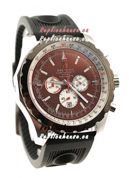 Breitling Chrono-Matic Chronometre Japanese Replica Watch in Maroon Dial