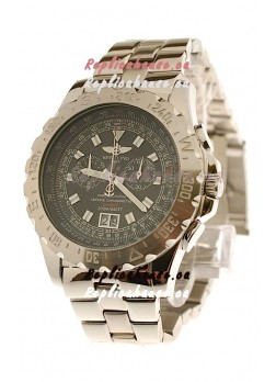 Breitling Chronograph Chronometre Japanese Watch in Black Dial