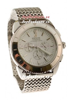 Breitling Chronometre Japanese Replica Watch in White Dial