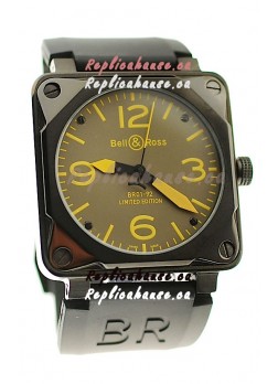 Bell and Ross BR01-92 Limited Edition Japanese PVD Watch in Yellow Markers