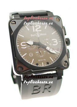 Bell and Ross BR01-94 Edition Japanese PVD Watch in Grey Dial