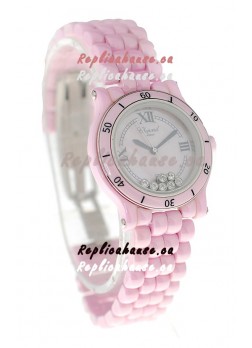 Chopard Happy Sport Ladies Japanese Pink Watch