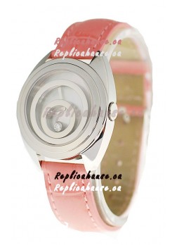Chopard Happy Spirit Ladies Japanese Replica Watch in Pink Strap