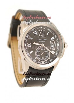 Calibre de Cartier Japanese Replica Watch in Black Dial