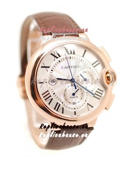 Ballon Blue De Cartier Swiss Replica Gold Watch