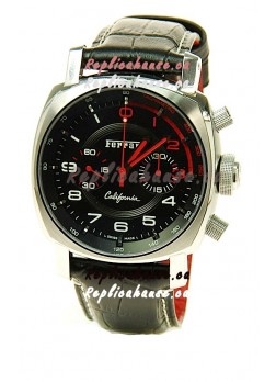 Ferrari by Panerai California Chronograph Swiss Replica Watch in Black Dial