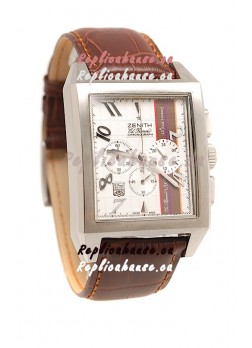 Zenith El Primero 40th Anniversary Chronograph Japanese Watch in White Dial
