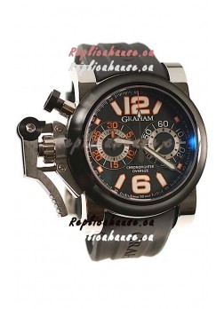 Graham Chronofighter Oversize Diver Swiss Watch in Orange Markers 
