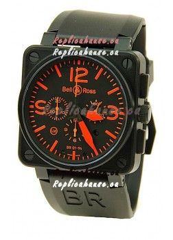 Bell and Ross BR01-94 Edition Swiss Replica Automatic Watch in Orange Markers