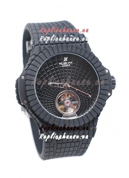 Hublot Black Caviar Tourbillon Japanese Replica Watch