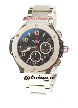 Hublot Big Bang Swiss Watch in Stainless Steel Strap