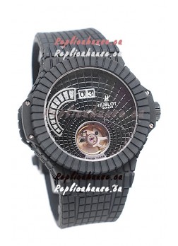 Hublot Black Caviar Tourbillon Power Reserve Japanese Replica Watch