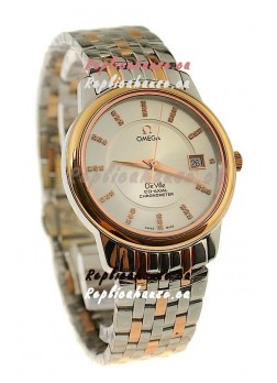 Omega Co-Axial Deville Japanese Rose Gold Watch 