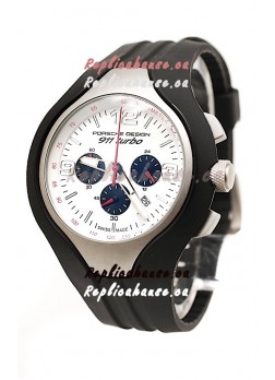 Porsche Design 911 Turbo Speed II Chronograph Japanese Watch in White Dial