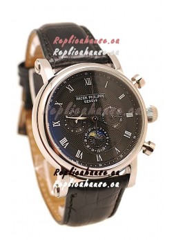 Patek Philippe Grand Complications Replica Watch in Black Dial