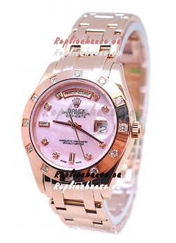 Rolex Day Date Pink Mother of Pearl Japanese Replica Watch