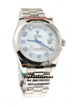Rolex Day Date II Silver Japanese Replica Watch