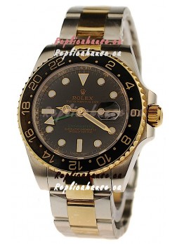 Rolex GMT Masters II Swiss Replica Two Tone Watch 