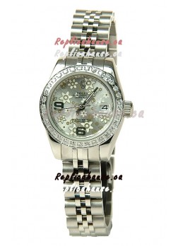 Rolex Floral Motif Datejust Ladies Replica Watch