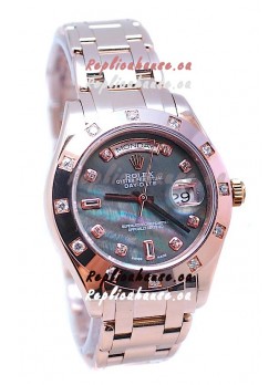 Rolex Day Date Black Mother of Pearl Japanese Replica Watch