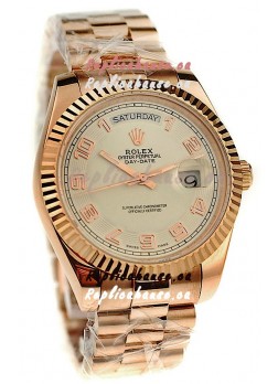 Rolex Day Date Pink Gold Japanese Replica Watch
