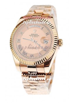 Rolex Day Date Pink Gold Japanese Replica Watch
