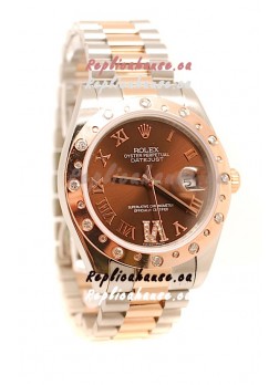 Rolex DateJust Mid-Sized Rose Gold Japanese Replica Watch 