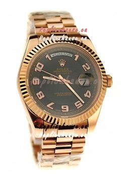 Rolex Day Date Pink Gold Japanese Replica Watch
